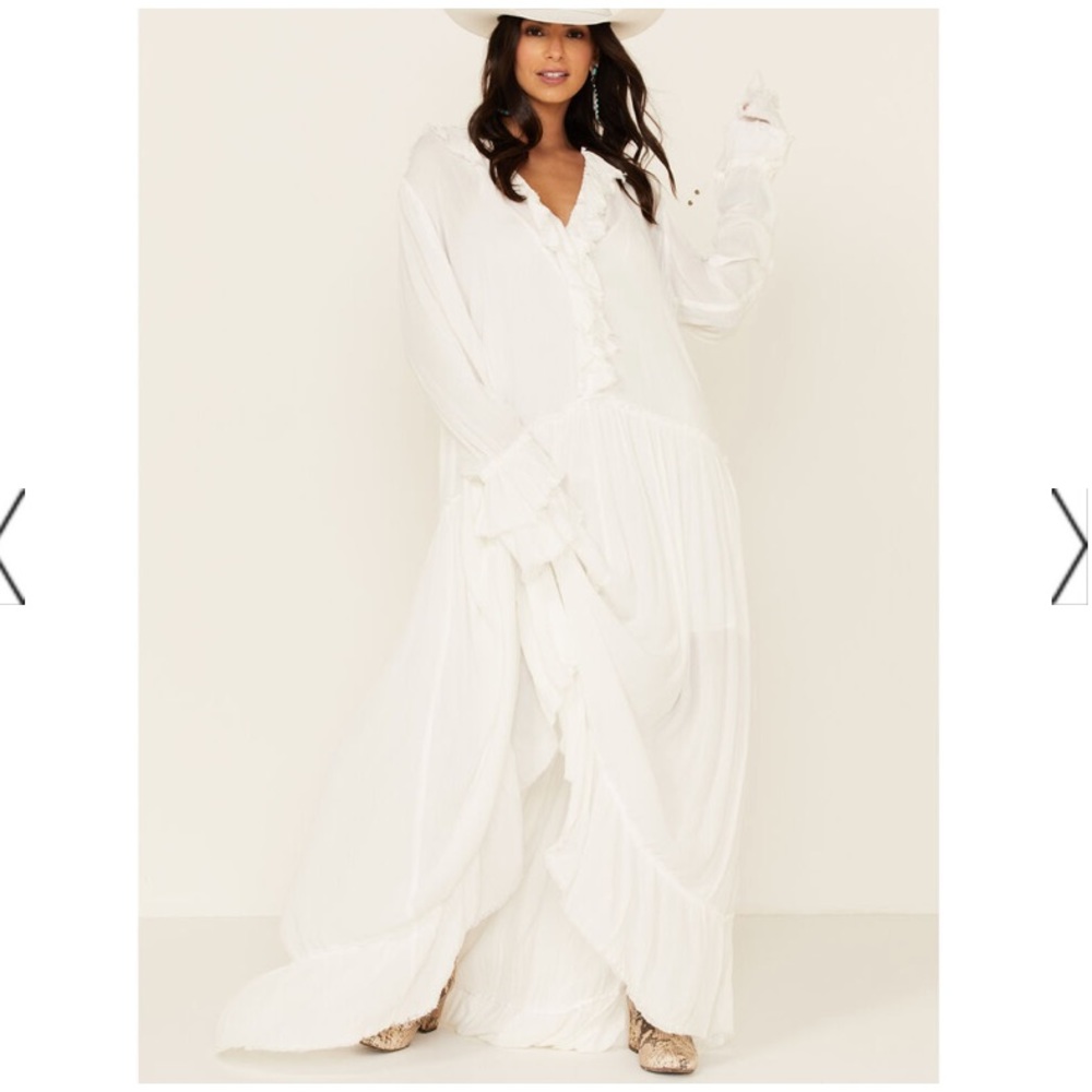 Free People Sweet Darlin Maxi Dress Ivory - Picture 5 of 11